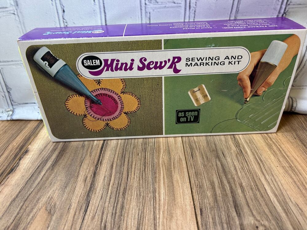 Vintage 1970s Salem Mini Sew’R Sewing & Marking Kit Complete As Seen on TV